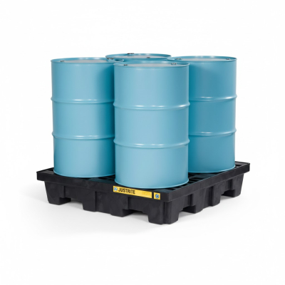 Pallet Antiderrame Justrite 28635 Para 4 Tambores - Contención De Derrames