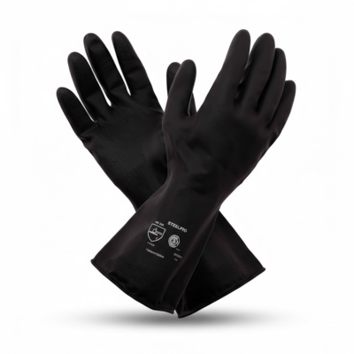 Guante De Latex Natural Negro - Talle L